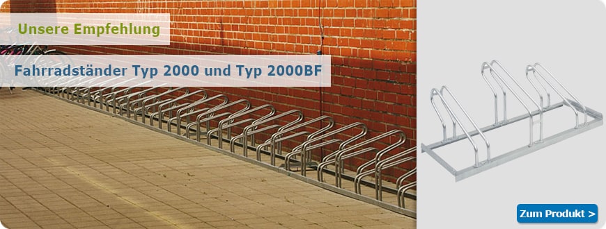 Direkt zum Produkt: Fahrradständer Typ2000 und Typ 2000BF